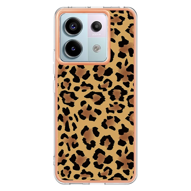 For Xiaomi Redmi Note 13 Pro 5G Global Electroplating Marble Dual-side IMD Phone Case(Leopard Print) - Note 13 Pro Cases by PMC Jewellery | Online Shopping South Africa | PMC Jewellery | Buy Now Pay Later Mobicred