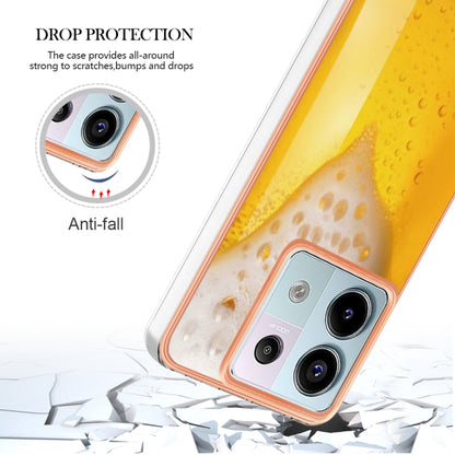 For Xiaomi Redmi Note 13 Pro 5G Global Electroplating Marble Dual-side IMD Phone Case(Draft Beer) - Note 13 Pro Cases by PMC Jewellery | Online Shopping South Africa | PMC Jewellery | Buy Now Pay Later Mobicred