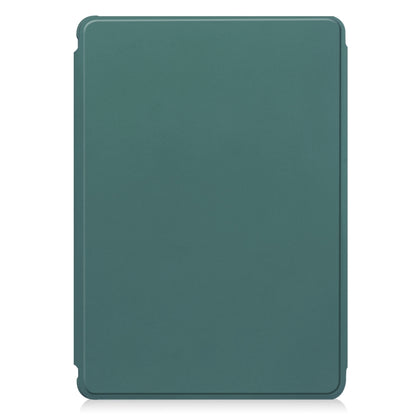 For Samsung Galaxy Tab S9 FE+ / S10+ 360 Rotation Transparent Smart Leather Case with Keyboard(Dark Green) - Galaxy Tab S9 FE+ by PMC Jewellery | Online Shopping South Africa | PMC Jewellery | Buy Now Pay Later Mobicred