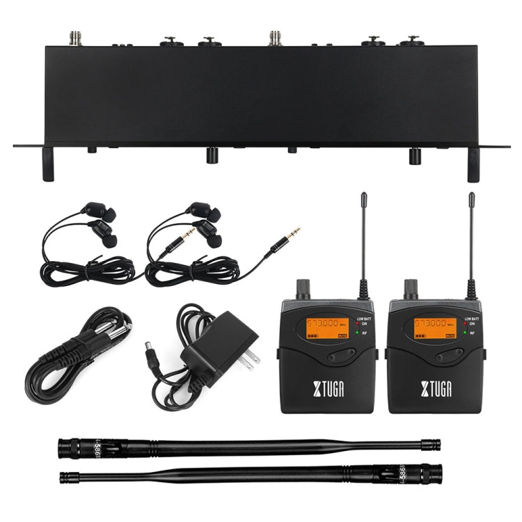 XTUGA RW2080 UHF Wireless Stage Singer In-Ear Monitor System 5 BodyPacks(EU Plug) - Microphone by XTUGA | Online Shopping South Africa | PMC Jewellery | Buy Now Pay Later Mobicred