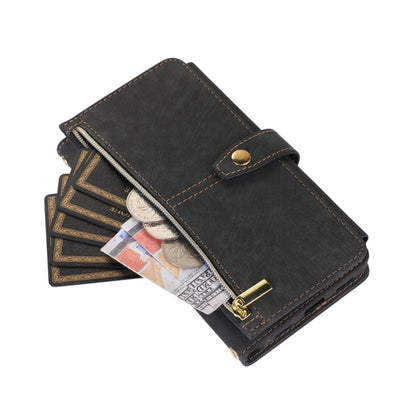 For Google Pixel 7 Dream 9-Card Wallet Zipper Bag Leather Phone Case(Black) - Google Cases by PMC Jewellery | Online Shopping South Africa | PMC Jewellery | Buy Now Pay Later Mobicred