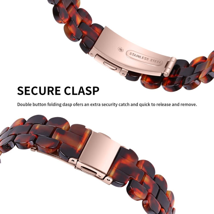 For Fitbit Inspire 3 Oval Resin Replacement Watch Band(Tortoiseshell) - Watch Bands by PMc TechLife | Online Shopping South Africa | PMc TechLife | Buy Now Pay Later Mobicred