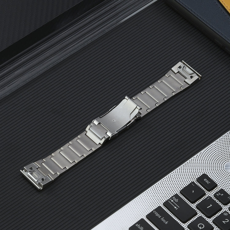 For Garmin Forerunner 965/955/945/935 22mm Quick Release Five Bead Titanium Steel Watch Band(Silver) - Watch Bands by PMC TechLife | Online Shopping South Africa | PMC TechLife