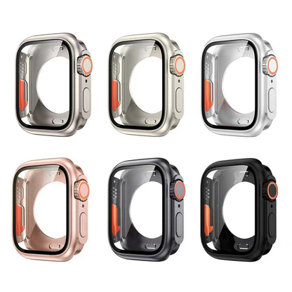 For Apple Watch Series 6 / 5 / 4 / SE 44mm Change to Ultra 49mm All-Inclusive Film Hybrid PC Watch Case(Black) - Watch Cases by PMC Jewellery | Online Shopping South Africa | PMC Jewellery | Buy Now Pay Later Mobicred