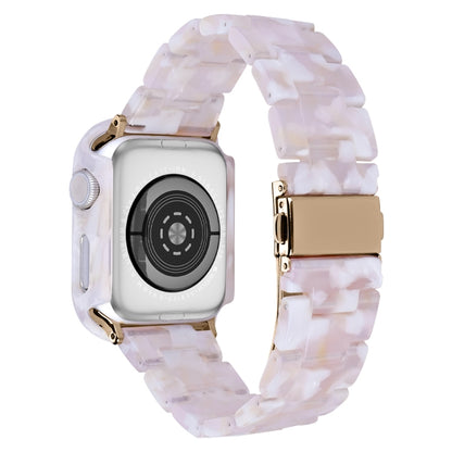 For Apple Watch Ultra 2 / Ultra 49mm Printed Resin PC Watch Band Case Kit(Pink Flower) - Watch Cases by PMC Jewellery | Online Shopping South Africa | PMC Jewellery | Buy Now Pay Later Mobicred