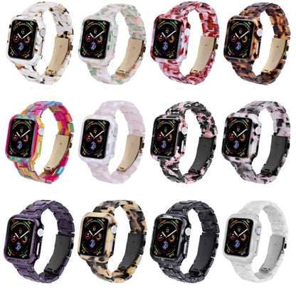 For Apple Watch Ultra 2 / Ultra 49mm Printed Resin PC Watch Band Case Kit(Black Flower) - Watch Cases by PMC Jewellery | Online Shopping South Africa | PMC Jewellery | Buy Now Pay Later Mobicred