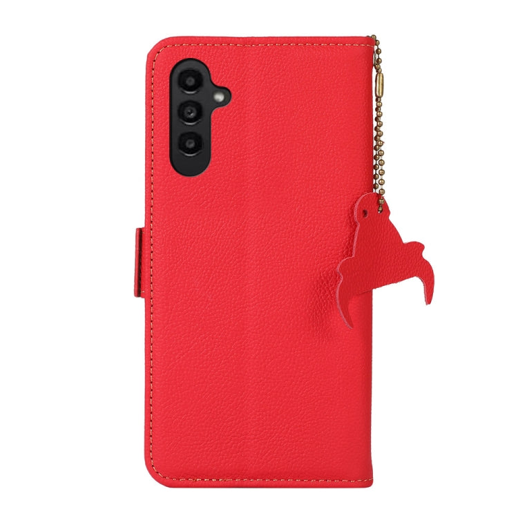 For Samsung Galaxy S24+ Side-Magnetic TJ Genuine Leather RFID Phone Case(Red) - Galaxy Phone Cases by PMC Jewellery | Online Shopping South Africa | PMC Jewellery | Buy Now Pay Later Mobicred