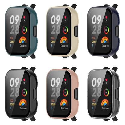 For Xiaomi Mi Watch Lite 3 PC + Tempered Film Integrated Watch Protective Case(Transparent) - Watch Cases by PMC Jewellery | Online Shopping South Africa | PMC Jewellery