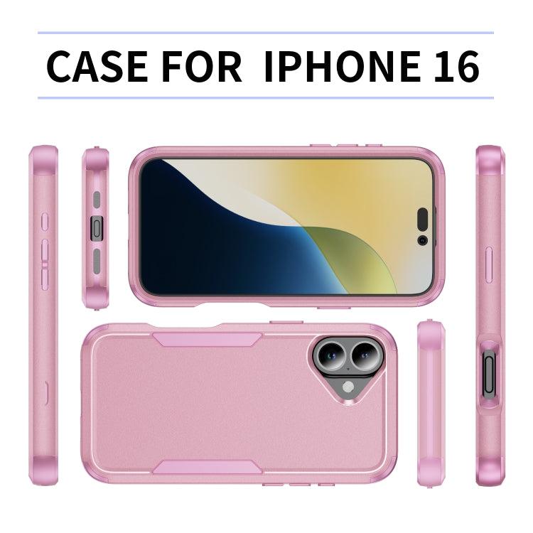 For iPhone 16 Plus Commuter Shockproof TPU + PC Phone Case(Pink) - iPhone 16 Plus Cases by PMC TechLife | Online Shopping South Africa | PMC TechLife | Buy Now Pay Later Mobicred