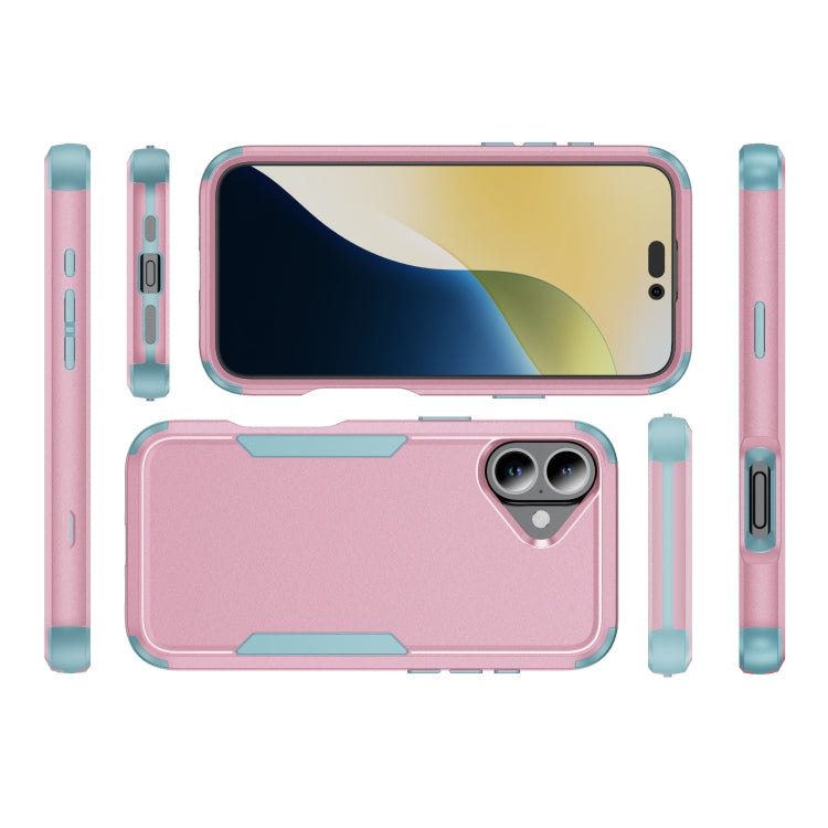 For iPhone 16 Plus Commuter Shockproof TPU + PC Phone Case(Pink+Grey Green) - iPhone 16 Plus Cases by PMC TechLife | Online Shopping South Africa | PMC TechLife | Buy Now Pay Later Mobicred