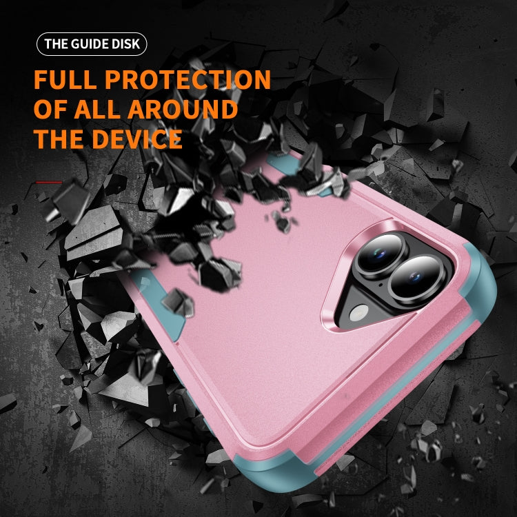 For iPhone 16 Plus Commuter Shockproof TPU + PC Phone Case(Pink+Grey Green) - iPhone 16 Plus Cases by PMC TechLife | Online Shopping South Africa | PMC TechLife | Buy Now Pay Later Mobicred