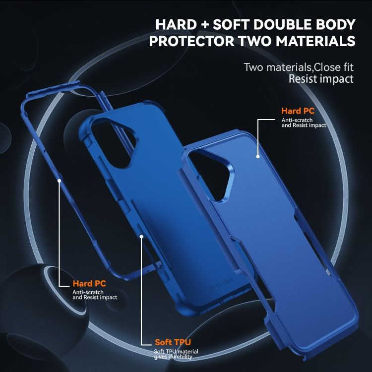 For iPhone 16 Commuter Shockproof TPU + PC Phone Case(Royal Blue) - iPhone 16 Cases by PMC TechLife | Online Shopping South Africa | PMC TechLife | Buy Now Pay Later Mobicred