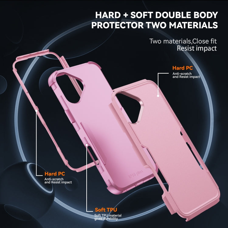 For iPhone 16 Commuter Shockproof TPU + PC Phone Case(Pink) - iPhone 16 Cases by PMC TechLife | Online Shopping South Africa | PMC TechLife | Buy Now Pay Later Mobicred