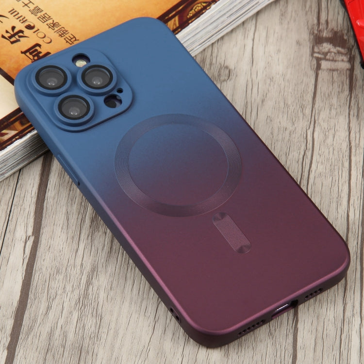 For iPhone 15 Liquid TPU Silicone Gradient MagSafe Phone Case(Blue Purple) - free shipping - PMC TechLife - Order now!