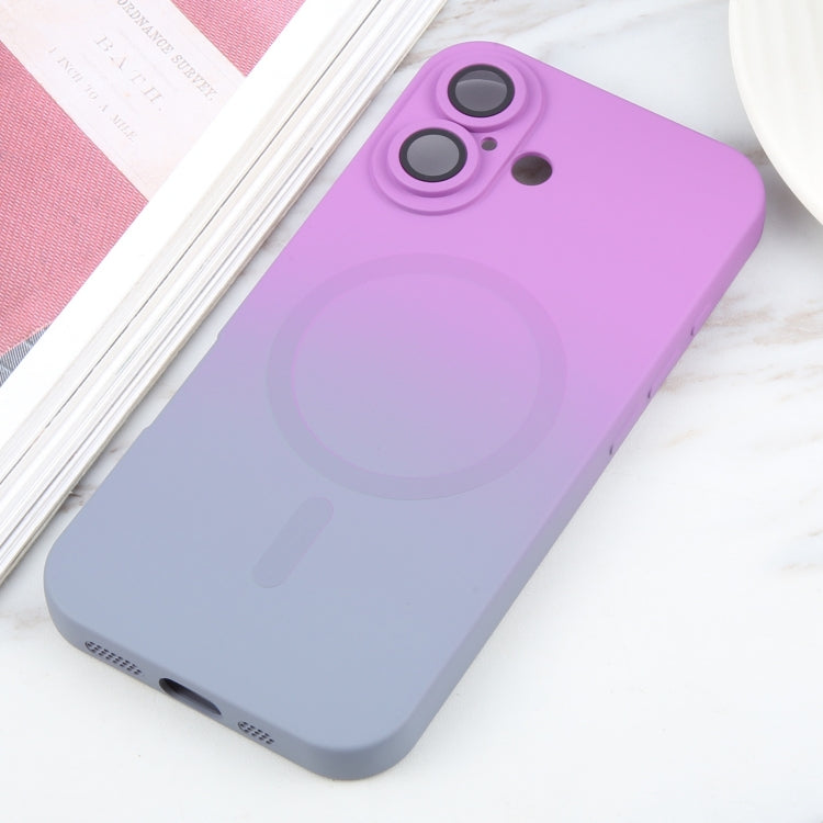 For iPhone 16 Plus Liquid TPU Silicone Gradient MagSafe Phone Case(Purple) - iPhone 16 Plus Cases by PMC TechLife | Online Shopping South Africa | PMC TechLife | Buy Now Pay Later Mobicred