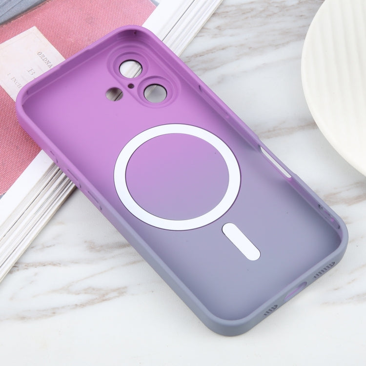 For iPhone 16 Plus Liquid TPU Silicone Gradient MagSafe Phone Case(Purple) - iPhone 16 Plus Cases by PMC Jewellery | Online Shopping South Africa | PMC Jewellery | Buy Now Pay Later Mobicred