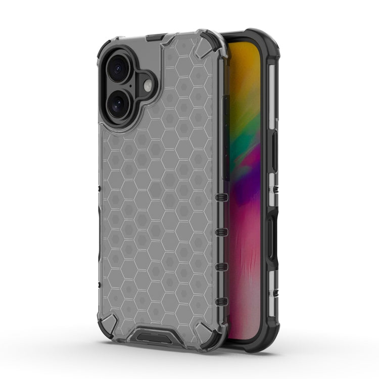 For iPhone 16 Plus Honeycomb Shockproof Phone Case(Black) - iPhone 16 Plus Cases by PMC TechLife | Online Shopping South Africa | PMC TechLife | Buy Now Pay Later Mobicred