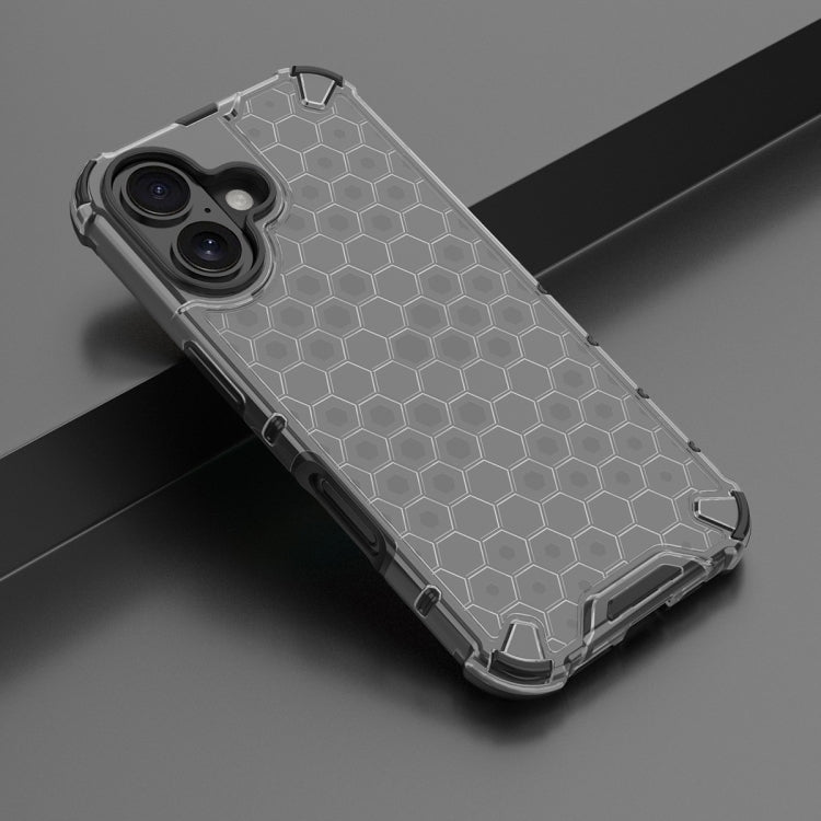 For iPhone 16 Plus Honeycomb Shockproof Phone Case(Black) - iPhone 16 Plus Cases by PMC Jewellery | Online Shopping South Africa | PMC Jewellery | Buy Now Pay Later Mobicred