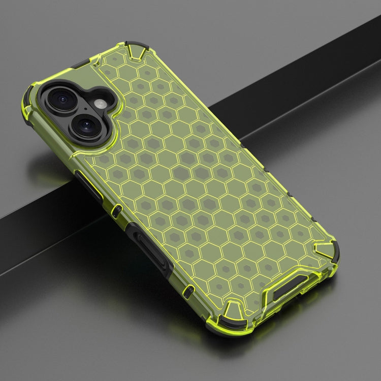 For iPhone 16 Plus Honeycomb Shockproof Phone Case(Green) - iPhone 16 Plus Cases by PMC TechLife | Online Shopping South Africa | PMC TechLife | Buy Now Pay Later Mobicred