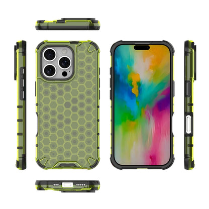 For iPhone 16 Pro Honeycomb Shockproof Phone Case(Green) - iPhone 16 Pro Cases by PMC Jewellery | Online Shopping South Africa | PMC Jewellery | Buy Now Pay Later Mobicred