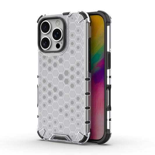 For iPhone 16 Pro Max Honeycomb Shockproof Phone Case(White) - iPhone 16 Pro Max Cases by PMC Jewellery | Online Shopping South Africa | PMC Jewellery | Buy Now Pay Later Mobicred