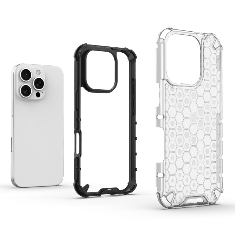 For iPhone 16 Pro Max Honeycomb Shockproof Phone Case(White) - iPhone 16 Pro Max Cases by PMC Jewellery | Online Shopping South Africa | PMC Jewellery | Buy Now Pay Later Mobicred