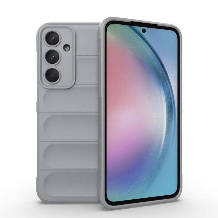 For Samsung Galaxy A55 5G Magic Shield TPU + Flannel Phone Case(Grey) - Galaxy Phone Cases by PMC Jewellery | Online Shopping South Africa | PMC Jewellery