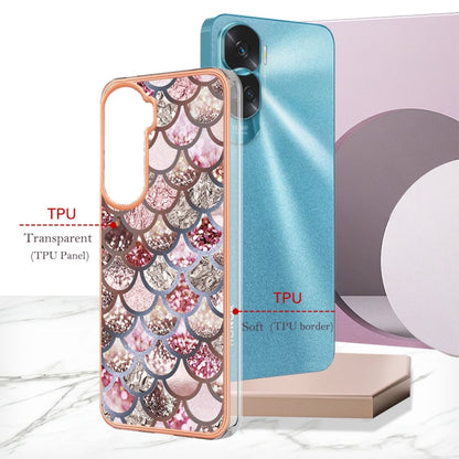 For Honor 90 Lite 5G Electroplating IMD TPU Phone Case(Pink Scales) - Honor Cases by PMC Jewellery | Online Shopping South Africa | PMC Jewellery | Buy Now Pay Later Mobicred