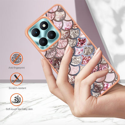 For Honor X6a Electroplating IMD TPU Phone Case(Pink Scales) - Honor Cases by PMC Jewellery | Online Shopping South Africa | PMC Jewellery | Buy Now Pay Later Mobicred