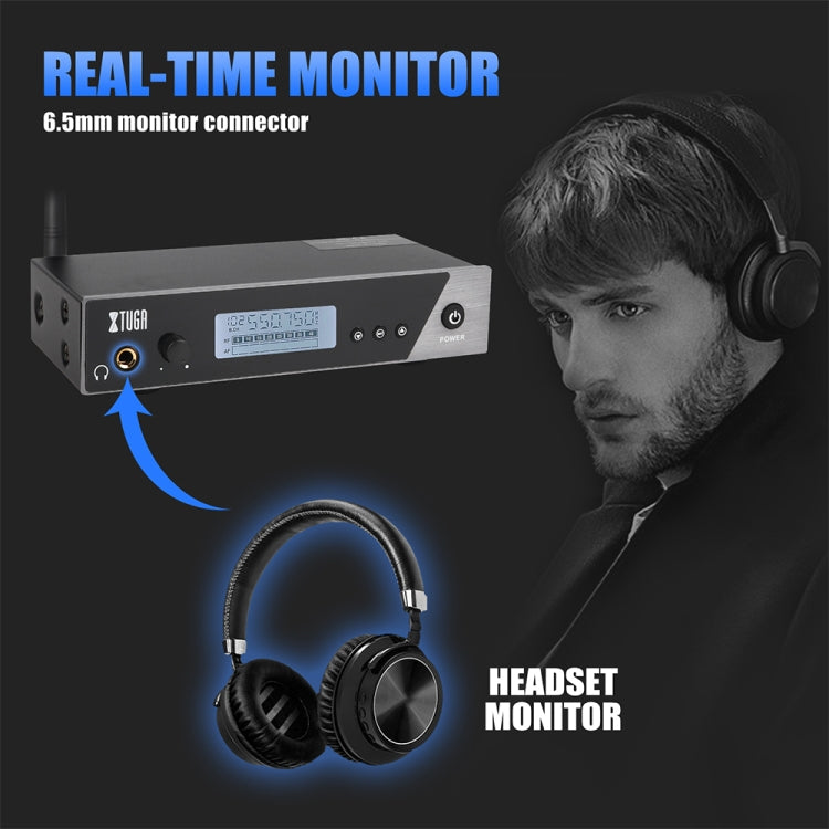 XTUGA  IEM1100 Professional Wireless In Ear Monitor System 4 BodyPacks(EU Plug) - Microphone by XTUGA | Online Shopping South Africa | PMC Jewellery | Buy Now Pay Later Mobicred