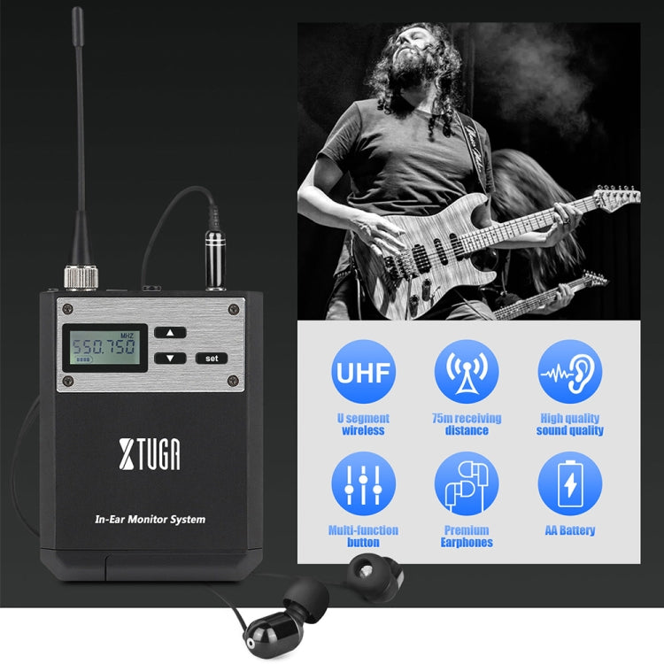 XTUGA  IEM1100 Professional Wireless In Ear Monitor System 2 BodyPacks(AU Plug) - Microphone by XTUGA | Online Shopping South Africa | PMC Jewellery | Buy Now Pay Later Mobicred