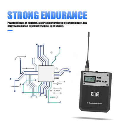 XTUGA  IEM1100 Professional Wireless In Ear Monitor System 5 BodyPacks(EU Plug) - Microphone by XTUGA | Online Shopping South Africa | PMC Jewellery | Buy Now Pay Later Mobicred