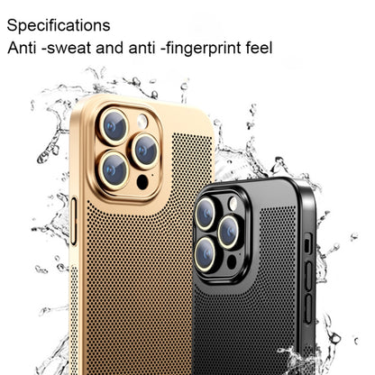 For iPhone 12 Pro Max Ice Sense Heat Dissipation Electroplating PC Phone Case(Champagne Gold) - iPhone 12 Pro Max Cases by PMC Jewellery | Online Shopping South Africa | PMC Jewellery