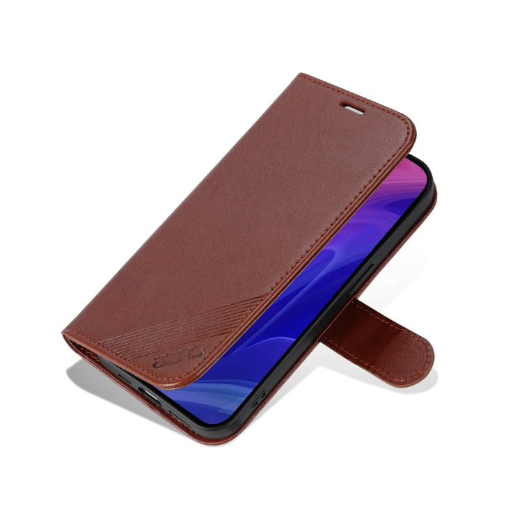 For iPhone 16 Pro Max AZNS Sheepskin Texture Flip Leather Phone Case(Brown) - iPhone 16 Pro Max Cases by AZNS | Online Shopping South Africa | PMC Jewellery | Buy Now Pay Later Mobicred