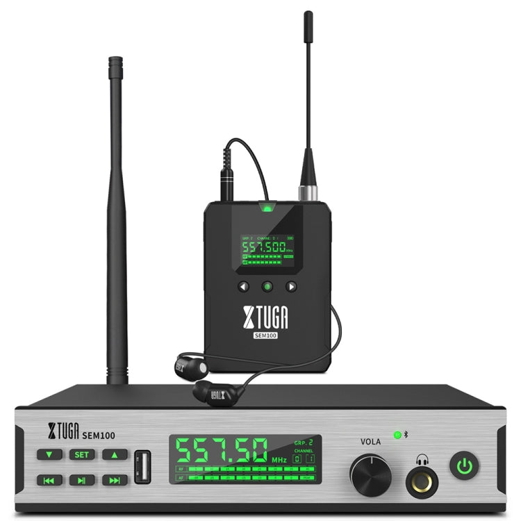 XTUGA SEM100 Professional Wireless In Ear Monitor System 1 BodyPacks(EU Plug) - Microphone by XTUGA | Online Shopping South Africa | PMC Jewellery | Buy Now Pay Later Mobicred