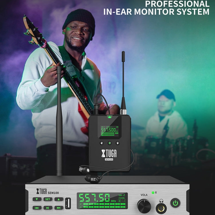 XTUGA SEM100 Professional Wireless In Ear Monitor System 2 BodyPacks(UK Plug) - Microphone by XTUGA | Online Shopping South Africa | PMC Jewellery | Buy Now Pay Later Mobicred