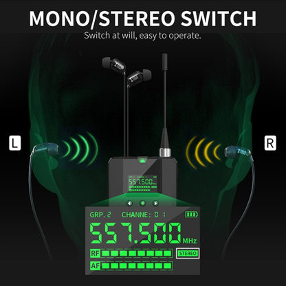 XTUGA SEM100 Professional Wireless In Ear Monitor System 1 BodyPacks(US Plug) - Microphone by XTUGA | Online Shopping South Africa | PMC Jewellery | Buy Now Pay Later Mobicred