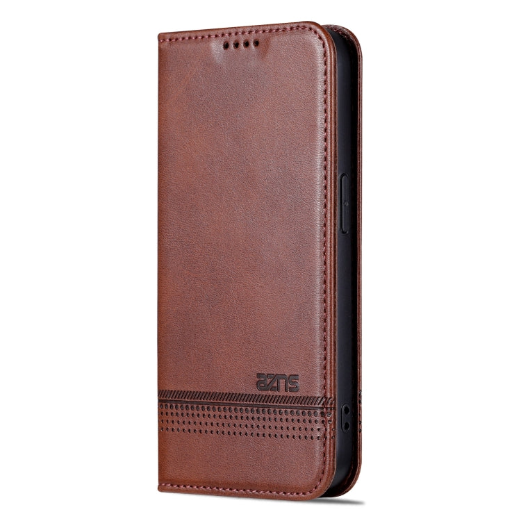 For iPhone 16 Pro Max AZNS Magnetic Calf Texture Flip Leather Phone Case(Dark Brown) - iPhone 16 Pro Max Cases by AZNS | Online Shopping South Africa | PMC Jewellery | Buy Now Pay Later Mobicred