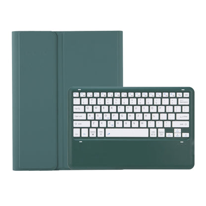 For Samsung Galaxy Tab S9 FE+ A810B Pen Slot Detachable Bluetooth Keyboard Leather Tablet Case(Dark Green) - Samsung Keyboard by PMC Jewellery | Online Shopping South Africa | PMC Jewellery