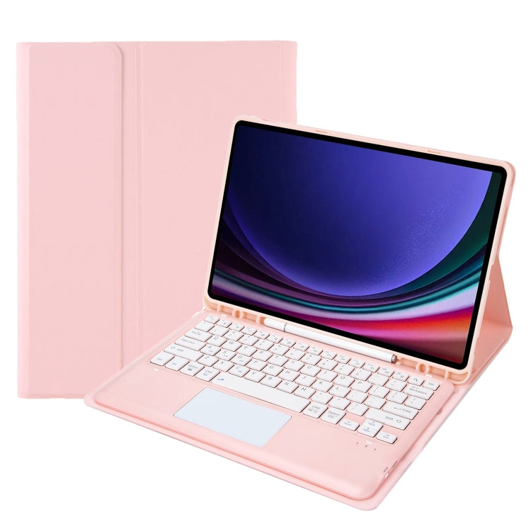 For Samsung Galaxy Tab S9+ A810B-A Touch Pad Detachable Bluetooth Keyboard Leather Tablet Case(Pink) - Samsung Keyboard by PMC Jewellery | Online Shopping South Africa | PMC Jewellery