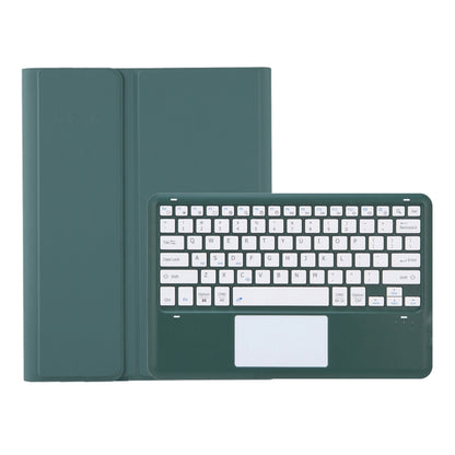 For Samsung Galaxy Tab S9+ A810B-A Touch Pad Detachable Bluetooth Keyboard Leather Tablet Case(Dark Green) - Samsung Keyboard by PMC Jewellery | Online Shopping South Africa | PMC Jewellery