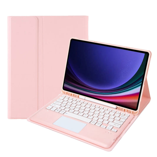 For Samsung Galaxy Tab S9 FE+ A810B-A Touch Pad Detachable Bluetooth Keyboard Leather Tablet Case(Pink) - Samsung Keyboard by PMC Jewellery | Online Shopping South Africa | PMC Jewellery