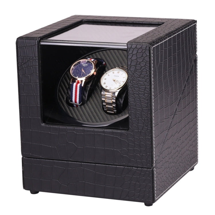 5 Gear Mechanical Automatic Watch Box Electric Motor Watch Shaker, US Plug, Style:Crocodile Pattern(Black) - free shipping - PMC TechLife - Order now!