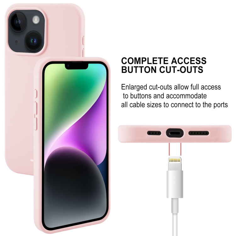 For iPhone 15 GOOSPERY SILICONE Silky Soft TPU Phone Case(Pink) - iPhone 15 Cases by GOOSPERY | Online Shopping South Africa | PMC Jewellery | Buy Now Pay Later Mobicred