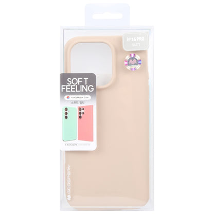 For iPhone 16 Pro Max GOOSPERY SOFT FEELING Liquid TPU Soft Phone Case(Apricot) - iPhone 16 Pro Max Cases by GOOSPERY | Online Shopping South Africa | PMC Jewellery | Buy Now Pay Later Mobicred