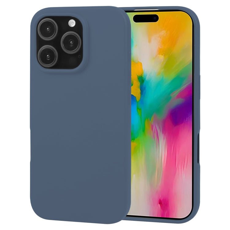 For iPhone 16 Pro GOOSPERY SOFT FEELING Liquid TPU Soft Phone Case(Dark Blue) - iPhone 16 Pro Cases by GOOSPERY | Online Shopping South Africa | PMC Jewellery | Buy Now Pay Later Mobicred