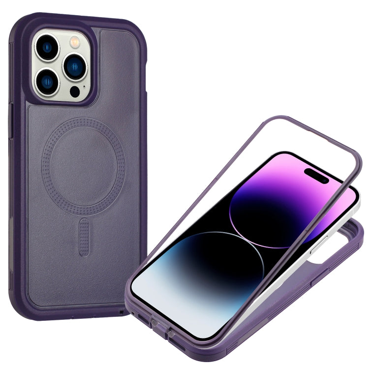 For iPhone 12 Pro Max Defender Series XT MagSafe Magnetic PC + TPU Shockproof Phone Case(Dark Purple) - iPhone 12 Pro Max Cases by PMC Jewellery | Online Shopping South Africa | PMC Jewellery