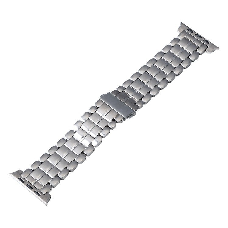 For Apple Watch SE 44mm Five Beads Titanium Steel Watch Band(Silver) - Watch Bands by PMC TechLife | Online Shopping South Africa | PMC TechLife