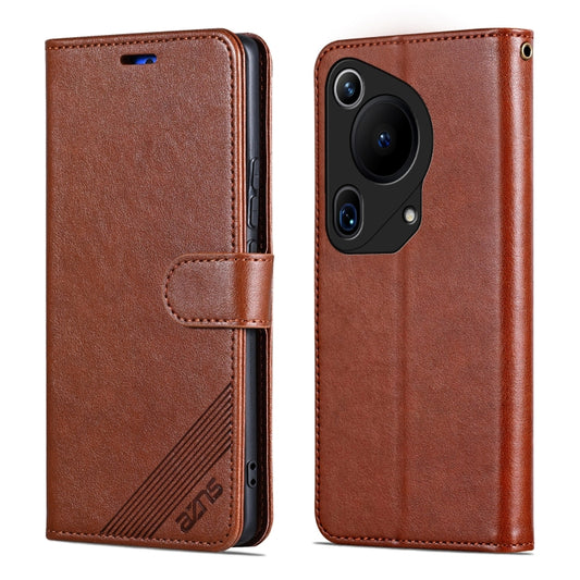 For Huawei Pura 70 Ultra AZNS Sheepskin Texture Flip Leather Phone Case(Brown) - Huawei Cases by AZNS | Online Shopping South Africa | PMC Jewellery | Buy Now Pay Later Mobicred