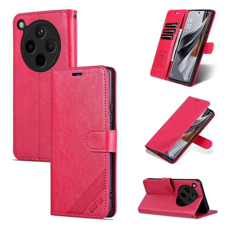 For OPPO Find X8 AZNS Sheepskin Texture Flip Leather Phone Case(Red) - Find X8 Cases by AZNS | Online Shopping South Africa | PMC Jewellery | Buy Now Pay Later Mobicred